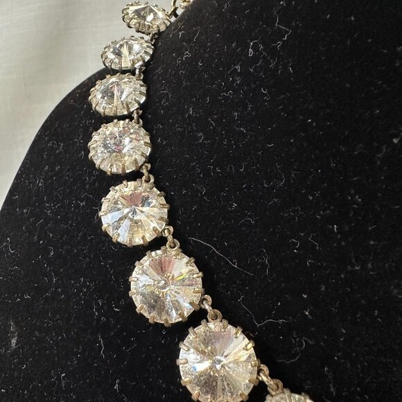 J. Crew Clear Rhinestone Retro Necklace - Picture 4 of 15